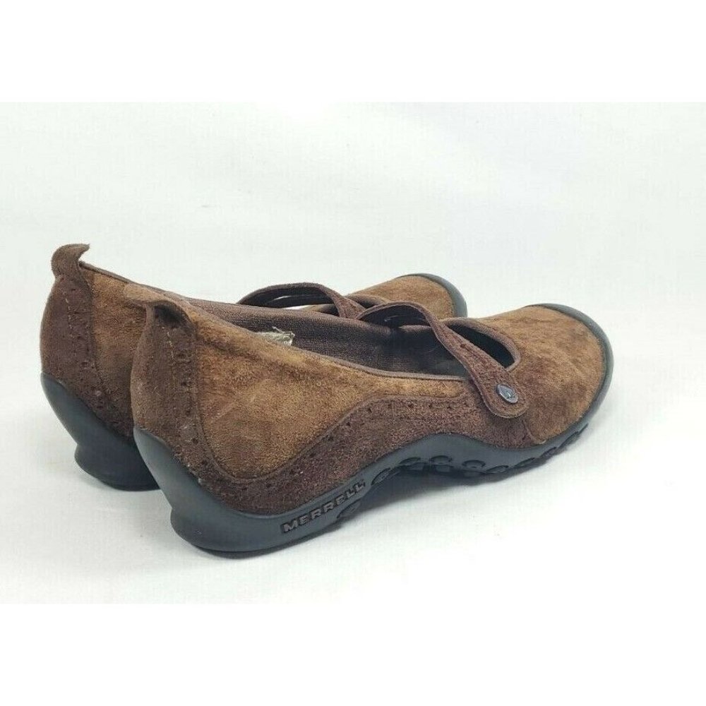 Merrell Plaza Bandeau Mary Jane Slip On Shoes Women's Size 6.5 Brown Suede - Picture 5 of 8
